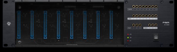 500-Series 8-Slot Rack / PSU with Built-in Patchbay