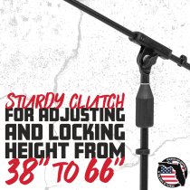6-pack Microphone Boom Stands with Carry Bag