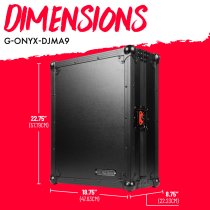 ONYX Flight Case for Pioneer DJ DJM-A9 DJ Mixer, Black on Black