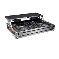 GTOUR Flight Case with Platform for Pioneer DDJ-FLX10 DJ Controller, Black