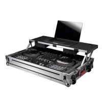 GTOUR Flight Case with Platform for Pioneer DDJ-FLX10 DJ Controller, Black