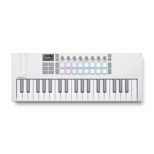 4th Gen Compact 37-Key MIDI Keyboard, White
