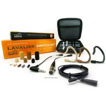 Lav Sw Kit w SERIES8 Omni Low, Black (Shure, JTS, Trantec)