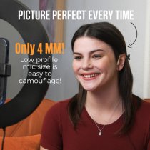 Embrace Omnidirectional On-ear Lavalier Microphone For 2.4 GHz Wireless High Sensitivity, Beige