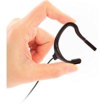 Embrace Omnidirectional On-ear Lavalier Microphone For 2.4 GHz Wireless High Sensitivity, Black