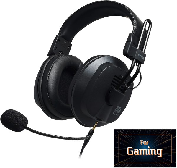 Wired Over-Ear Semi-Open Gaming Headset with Detachable Microphone, Black