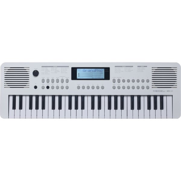 49-Key Portable Keyboard with USB Midi and Audio, White