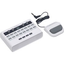 Portable 16-Pad Portable Rhythm Machine with USB MIDI and Audio, White