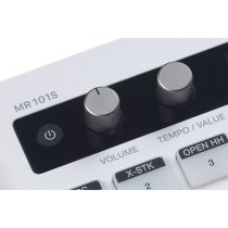 Portable 16-Pad Portable Rhythm Machine with USB MIDI and Audio, White