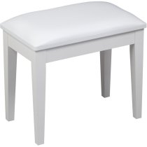 Piano Bench, White