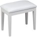 Piano Bench, White
