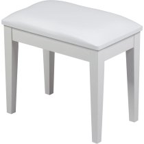 Piano Bench, White