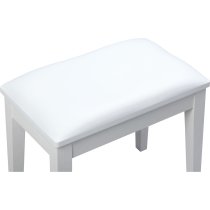 Piano Bench, White