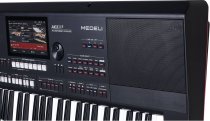 61-Key Arranger Workstation Keyboard with Bluetooth & Customizable LEDs, Black