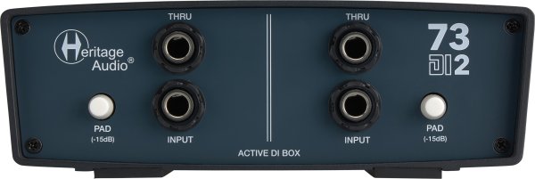 Active 2-channel Vintage-style Direct Box with Ground Lift, -15dB Pad, and Thru Outputs