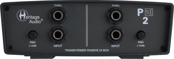 Passive 2-channel Vintage-style Direct Box with Ground Lift, -15dB Pad, and Thru Outputs