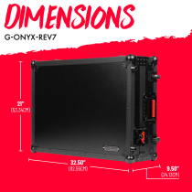 ONYX Flight Case for Pioneer DJ DDJ-REV7 DJ Controller, Black on Black