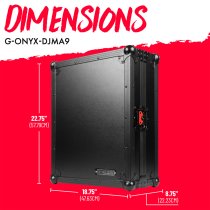 ONYX Flight Case for Pioneer DJ DJM-A9 DJ Mixer, Black on Black