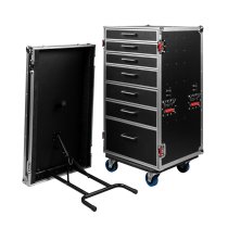 ATA Style Heavy Duty Case with 7 Drawers and Fold-Out Table