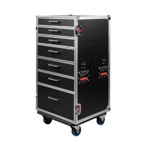 ATA Style Heavy Duty Case with 7 Drawers and Fold-Out Table