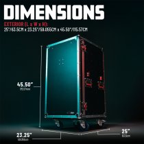 ATA Style Heavy Duty Case with 7 Drawers and Fold-Out Table
