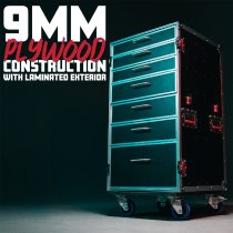 ATA Style Heavy Duty Case with 7 Drawers and Fold-Out Table