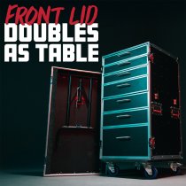 ATA Style Heavy Duty Case with 7 Drawers and Fold-Out Table