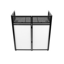 Black Collapsible DJ Facade with Black Scrim, White Scrim, and Carrying Bag