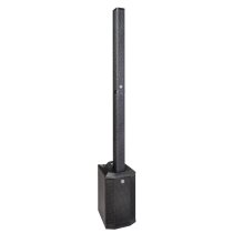 Compact 2,000W Column PA System with 8″ Subwoofer, Bluetooth 5, TWS Stereo & 3-Channel Mixer (Black)
