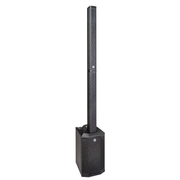 Compact 2,000W Column PA System with 8" Subwoofer, Bluetooth 5, TWS Stereo & 3-Channel Mixer (Black)