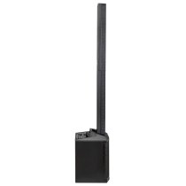 Compact 2,000W Column PA System with 8" Subwoofer, Bluetooth 5, TWS Stereo & 3-Channel Mixer (Black)