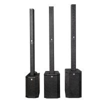 Compact 2,000W Column PA System with 8" Subwoofer, Bluetooth 5, TWS Stereo & 3-Channel Mixer (Black)