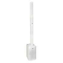 Compact 2,000W Column PA System with 8″ Subwoofer, Bluetooth 5, TWS Stereo & 3-Channel Mixer (White)