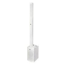 Compact 2,000W Column PA System with 8" Subwoofer, Bluetooth 5, TWS Stereo & 3-Channel Mixer (White)