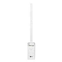 Compact 2,000W Column PA System with 8" Subwoofer, Bluetooth 5, TWS Stereo & 3-Channel Mixer (White)