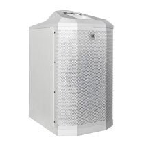 Compact 2,000W Column PA System with 8" Subwoofer, Bluetooth 5, TWS Stereo & 3-Channel Mixer (White)