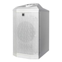 Compact 2,000W Column PA System with 8" Subwoofer, Bluetooth 5, TWS Stereo & 3-Channel Mixer (White)
