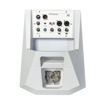 Compact 2,000W Column PA System with 8" Subwoofer, Bluetooth 5, TWS Stereo & 3-Channel Mixer (White)