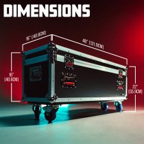 GTOUR ATA-Style Utility Flight Case with Casters– 48″ x 16″ x 16”