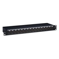16-Point Gold Plated XLR Female Patchbay with DSUB Outs