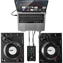 Portable 2+1 Channel DJ Mixer with DVS and Bluetooth Interface