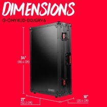 ONYX Flight Case with Upper Deck Platform for DDJ-GRV6 Controller Black on Black