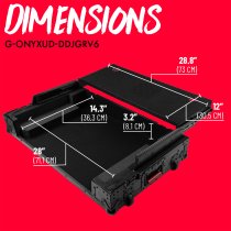 ONYX Flight Case with Upper Deck Platform for DDJ-GRV6 Controller Black on Black