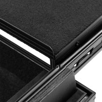 ONYX Flight Case with Upper Deck for Pioneer DJ DDJ-FLX4 DJ Controller, Black on Black