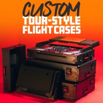 ONYX Flight Case with Upper Deck for Pioneer DJ DDJ-FLX4 DJ Controller, Black on Black
