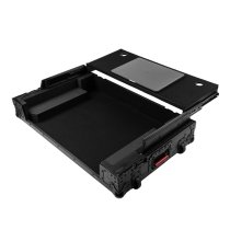 ONYX Flight Case with Upper Deck Platform for Pioneer DJ DDJ-REV7 DJ Controller, Black on Black