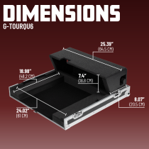 GTOUR Series ATA-Style Road Case with Doghouse for A&H Qu-6 or Qu-6D Mixer