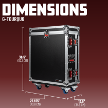 GTOUR Series ATA-Style Road Case with Doghouse for A&H Qu-6 or Qu-6D Mixer