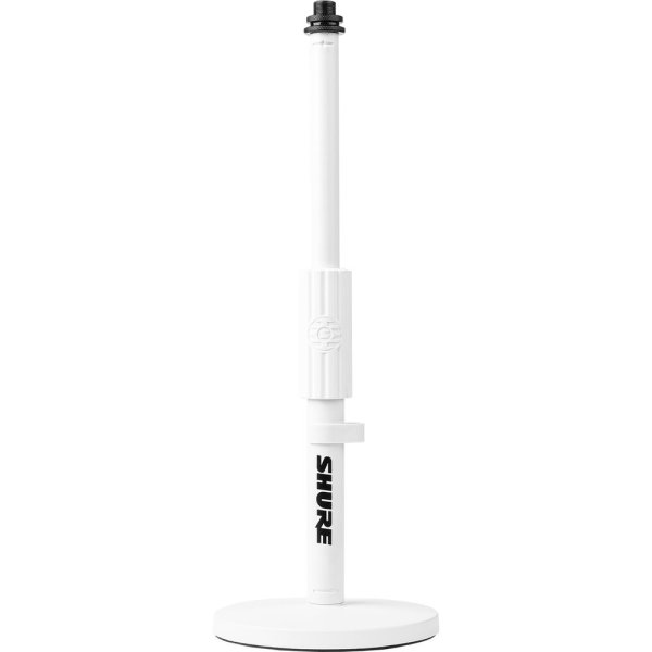 Shure 6″ Round Base Desktop Mic Stand, White