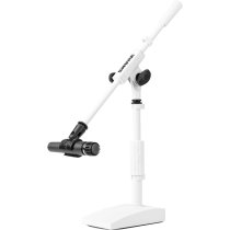 Shure Compact Desktop Boom Mic Stand, White